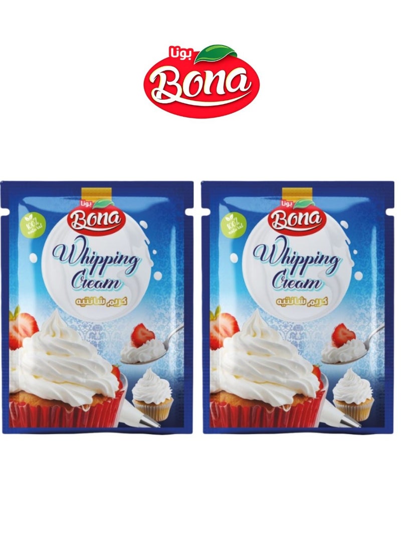 Bona Whipped Cream Mix (Chantilly) - 45g - Pack of 2