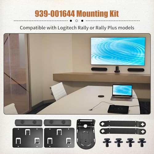 AQBB 939-001644 Video/Rally Mounting Kit Compatible with Logitech Rally/Rally Plus Wall Mounting Bracket for Speakers，Cameras, Table Hub, and Display Hub, Video Conferencing Speaker/Camera Wall bracket Kit - Image 2