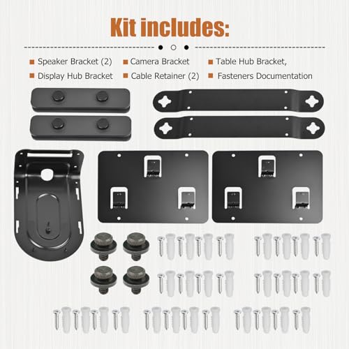 AQBB 939-001644 Video/Rally Mounting Kit Compatible with Logitech Rally/Rally Plus Wall Mounting Bracket for Speakers，Cameras, Table Hub, and Display Hub, Video Conferencing Speaker/Camera Wall bracket Kit - Image 4