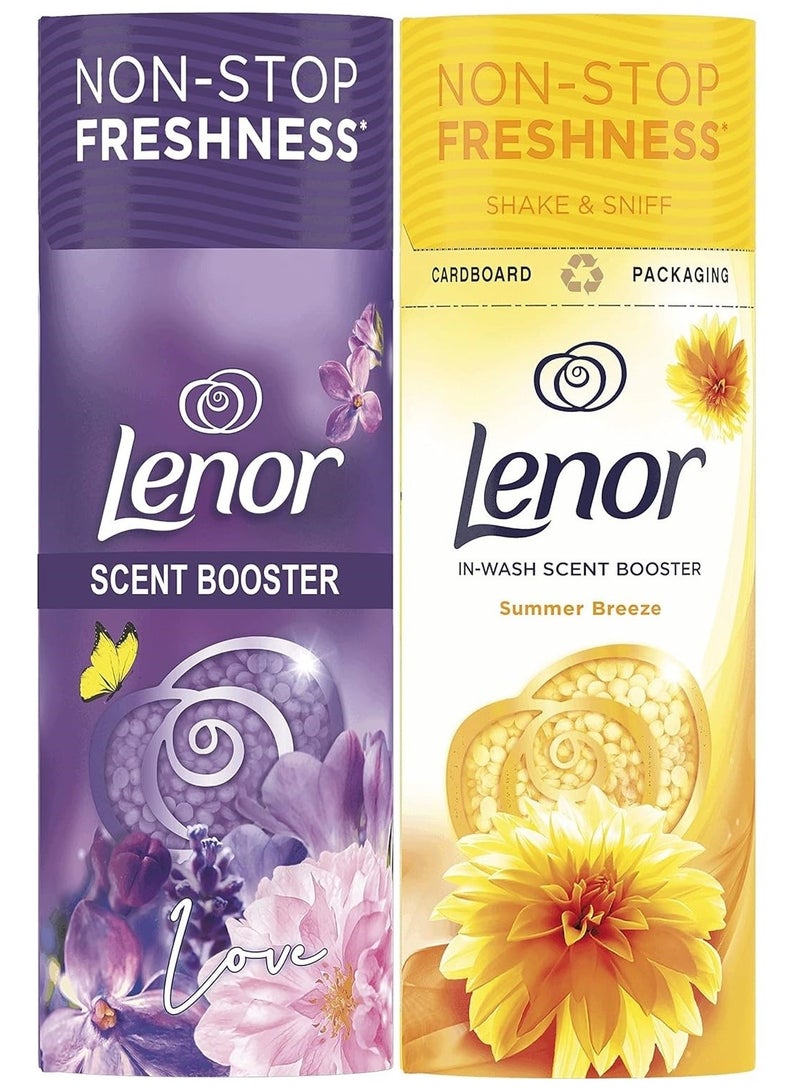 Lenor In-Wash Fabric Scent Booster Beads - Spring Awakening And summer breeze 155g Pack of 2