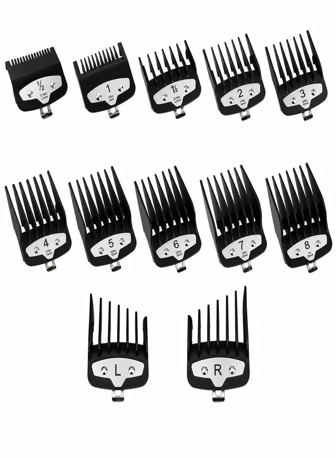 AIJALY 12 Pack Hair Clipper Guards 1/16"-1" Compatible with Wahl Clippers, Black - Image 1