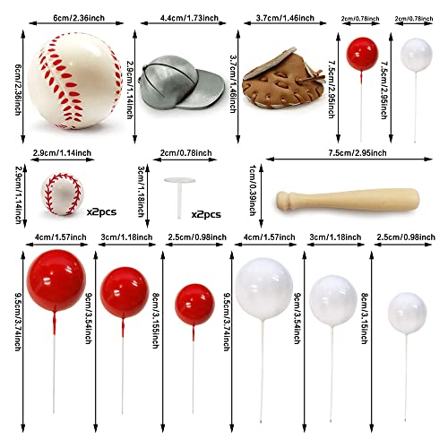 KDPATFAV Baseball Cake Decorations Sports Theme Party Decoration Supplies Baseball Themed Happy Birthday Cake Topper Party Decorations - Image 4