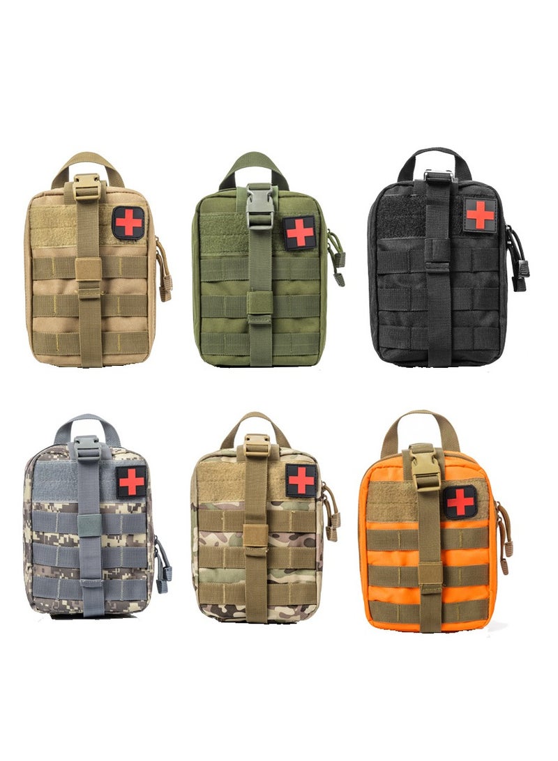 AROAQ حقيبة الإسعافات الأولية، حقيبة طبية تكتيكية، حقيبة إسعافات أولية خفيفة الوزن ومقاومة للماء، حقيبة طبية لحالات الطوارئ، حقيبة طوارئ للبقاء أثناء الرحلات والسفر وعلاج الطوارئ في المنزل، (تمويه CP) - Image 3