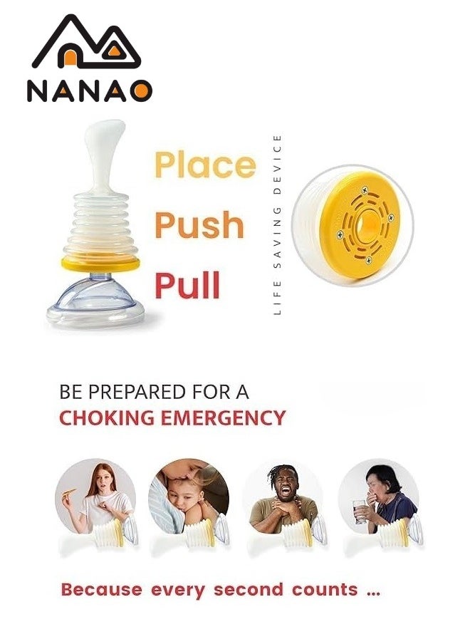 NANAO Emergency Choking Rescue Kit: Portable First Aid Suction Device,Choking Rescue Device, Rescue Kit for Children & Adults,young & Pediatric Masks with instruction paper Included  - Image 2