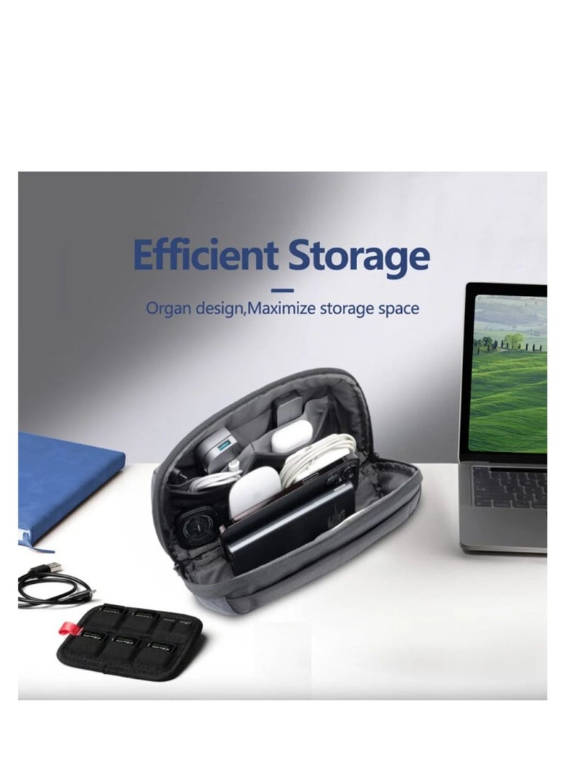 Tech Pouch Organizer - Portable Gadget Storage Bag BTP-02 - Black  - Image 3