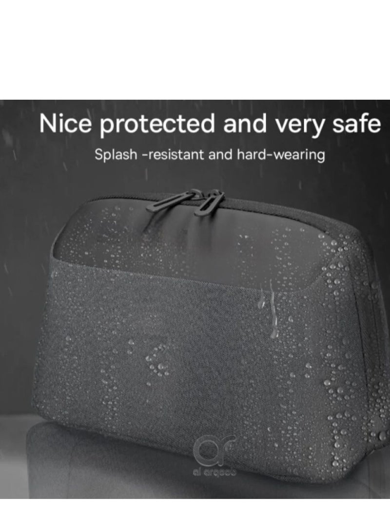 Tech Pouch Organizer - Portable Gadget Storage Bag BTP-02 - Black  - Image 5