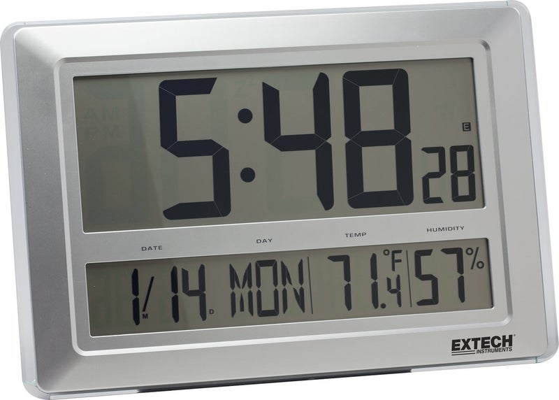 Extech CTH10A - Radio-Controlled Wall Clock Hygro-Thermometer with Calendar - Image 1