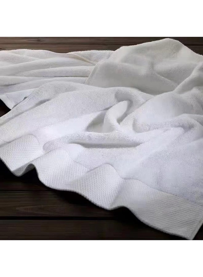 SKY-TOUCH Bath Towel 100% Cotton 2pcs, Premium Hotel Qualit y Large Bath Towel 70x140 cm, Premium Bath Sheet Soft & Highly Absorbent for Home Bathroom Hotel (White) - Image 5