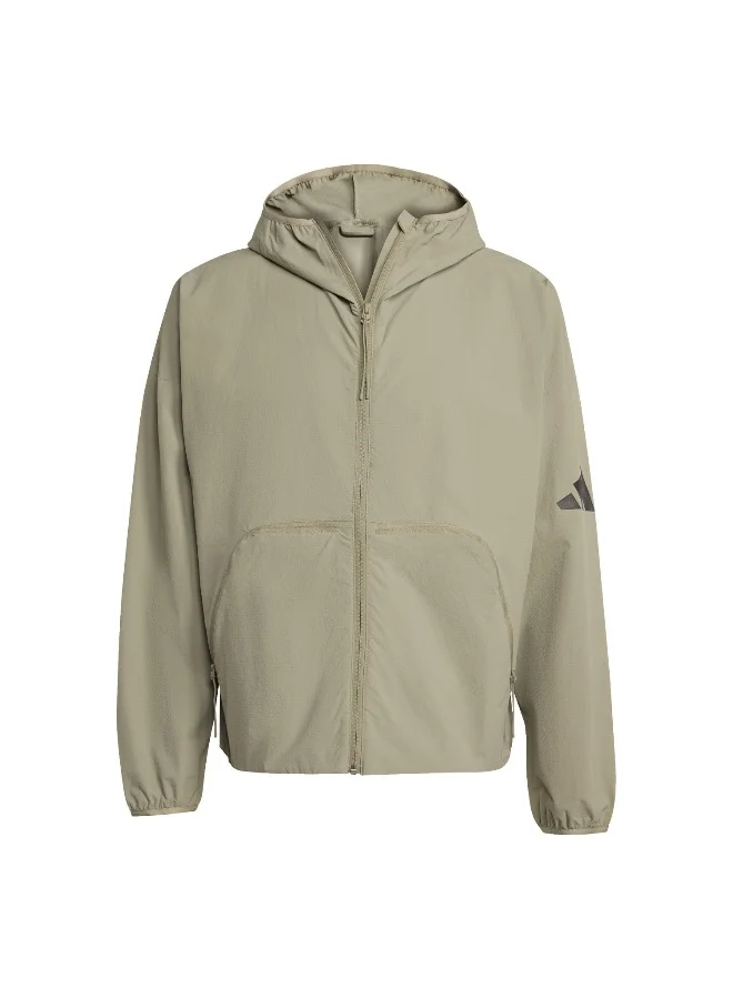 Adidas Adidas M Myshelter Wnd Green Windbreaker Jackets For Men