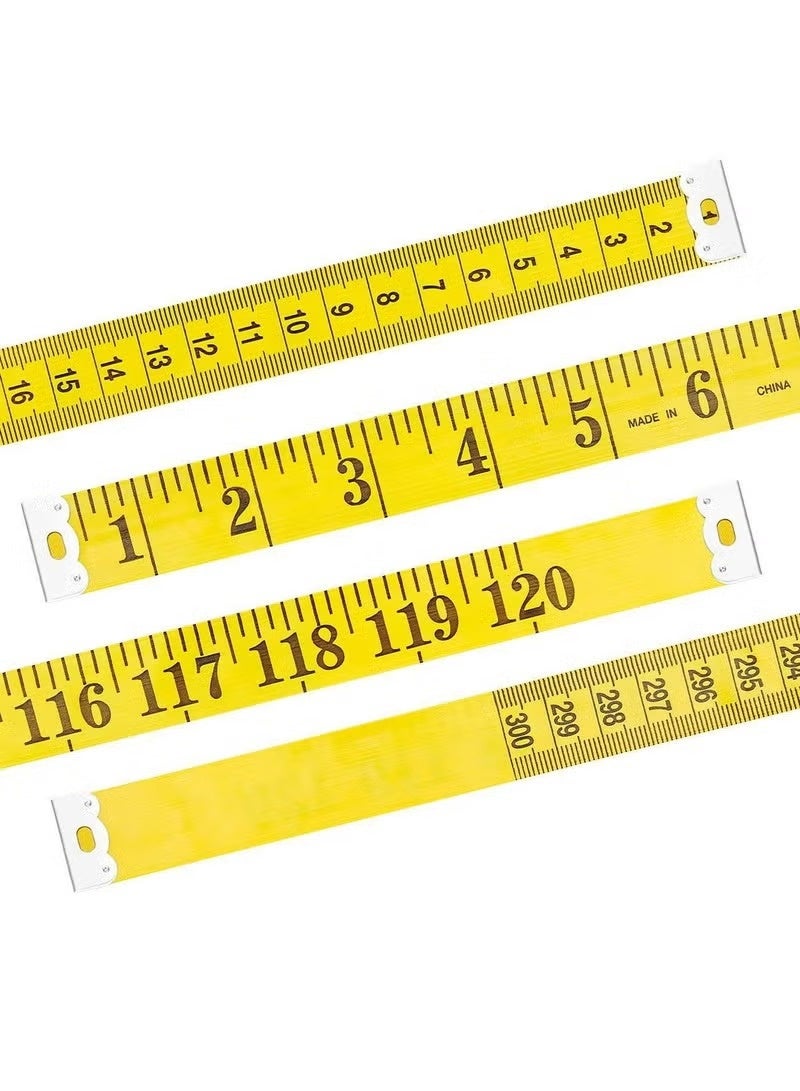 Flux Double Scale Tailor Measuring Tape – 3 Meter/120 Inch Flexible Body Tape | Dual-Sided Yellow & Black Sewing Tape for Tailoring, Crafting, Fitness & Body Measurements - Image 2