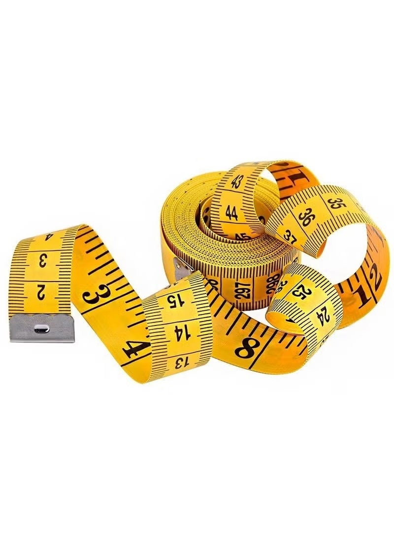Flux Double Scale Tailor Measuring Tape – 3 Meter/120 Inch Flexible Body Tape | Dual-Sided Yellow & Black Sewing Tape for Tailoring, Crafting, Fitness & Body Measurements - Image 3