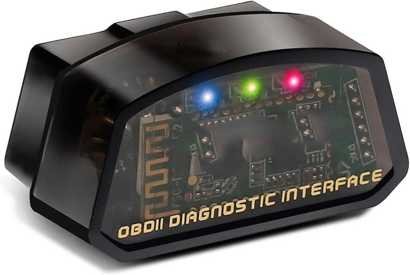 كاست ويف ماسح OBD2 بلوتوث 4.0 (BLE) لنظامي iOS iPhone وAndroid، قارئ OBDII للسيارات لمسح رموز الخطأ، أداة تشخيص سيارات آلية للمركبات المودعة عام 1996 وما بعده، محول ELM327 متوافق. - Image 1