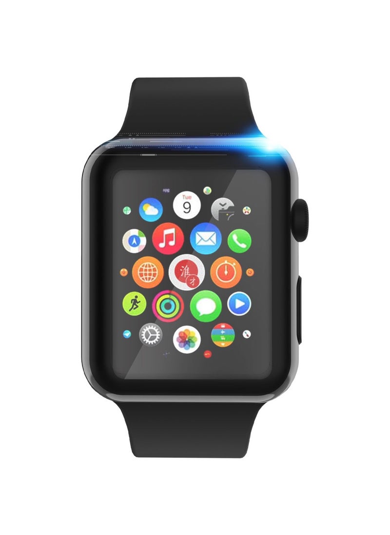 GREEN LION Apple Watch 45mm Screen Protector / 3D HD Glass / Anti-Shock / Covers Edge To Edge / Scratch Resistance / Anti Fingerprint / 9H HD Screen / Durable - Black Edge/Clear  - Image 5