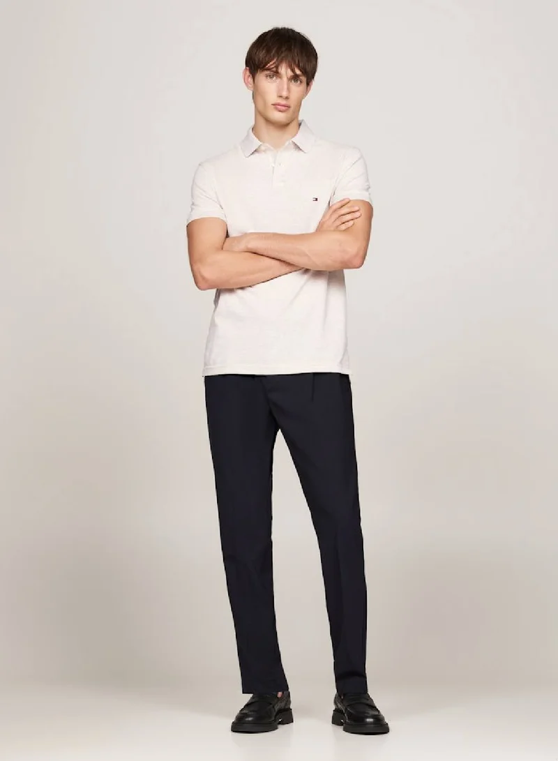 TOMMY HILFIGER Men's 1985 Collection Regular Fit Polo -  Stretch organic cotton, Beige
