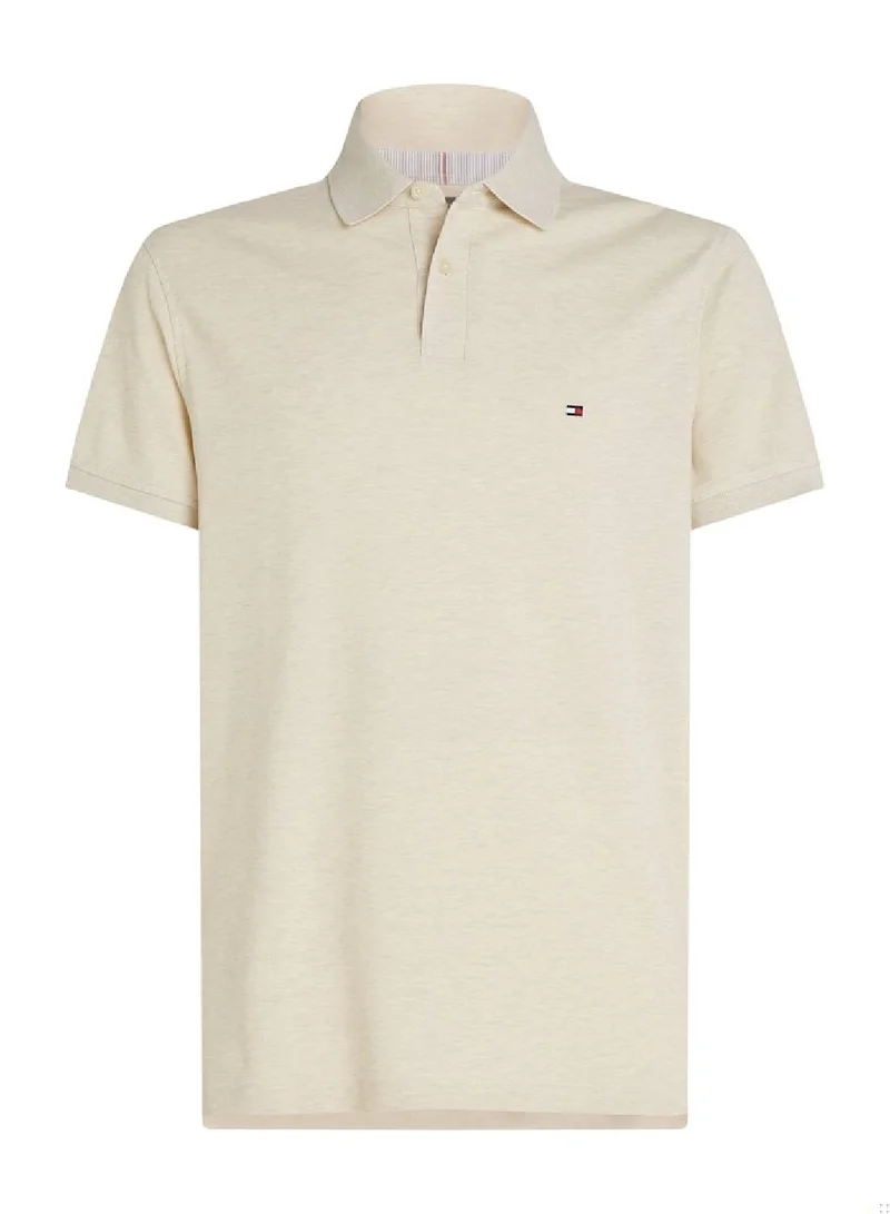TOMMY HILFIGER Men's 1985 Collection Regular Fit Polo -  Stretch organic cotton, Beige