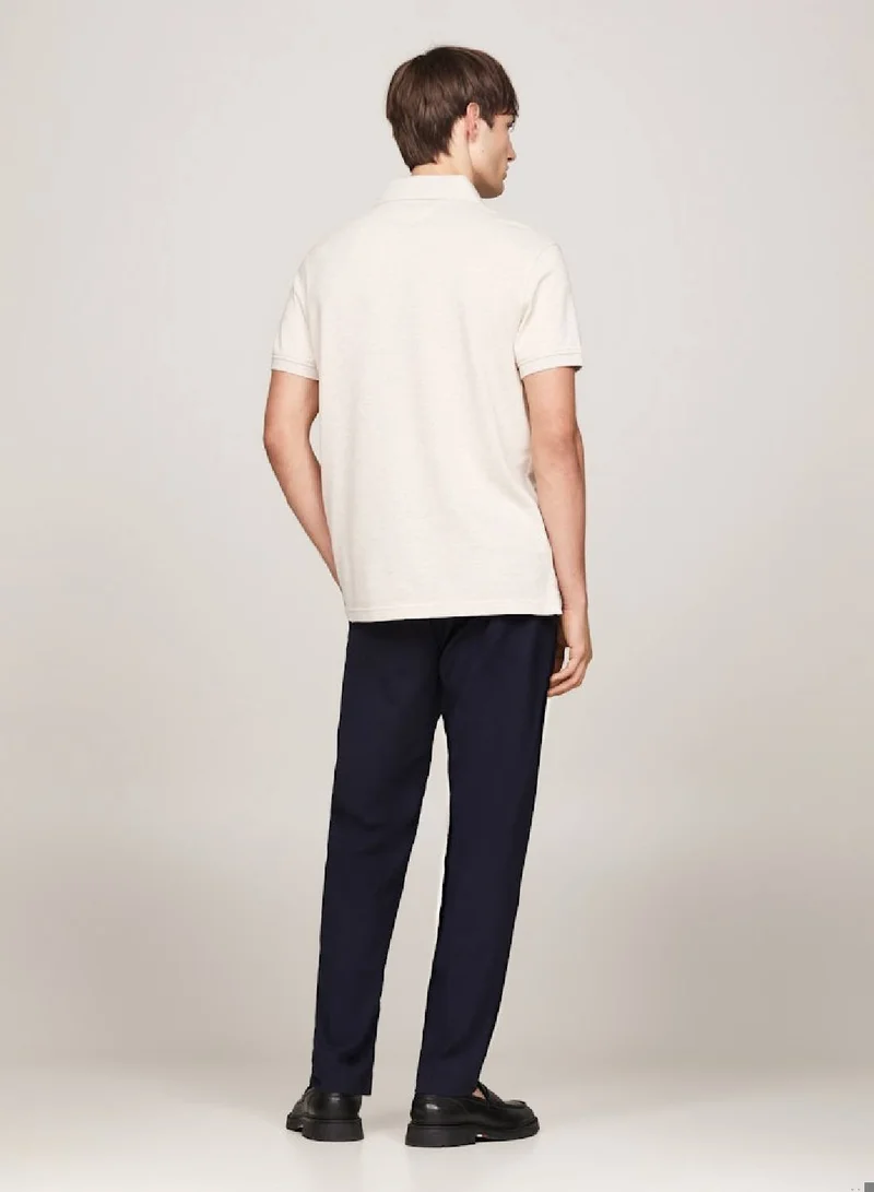 TOMMY HILFIGER Men's 1985 Collection Regular Fit Polo -  Stretch organic cotton, Beige