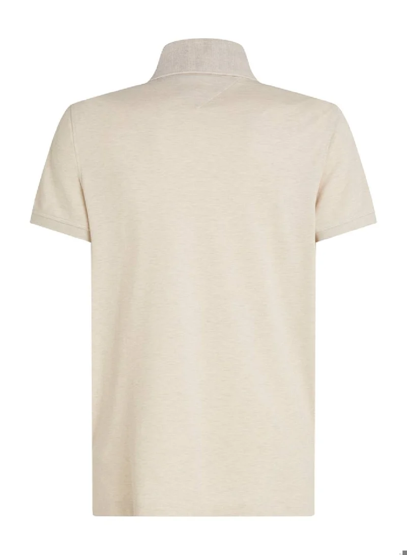 TOMMY HILFIGER Men's 1985 Collection Regular Fit Polo -  Stretch organic cotton, Beige