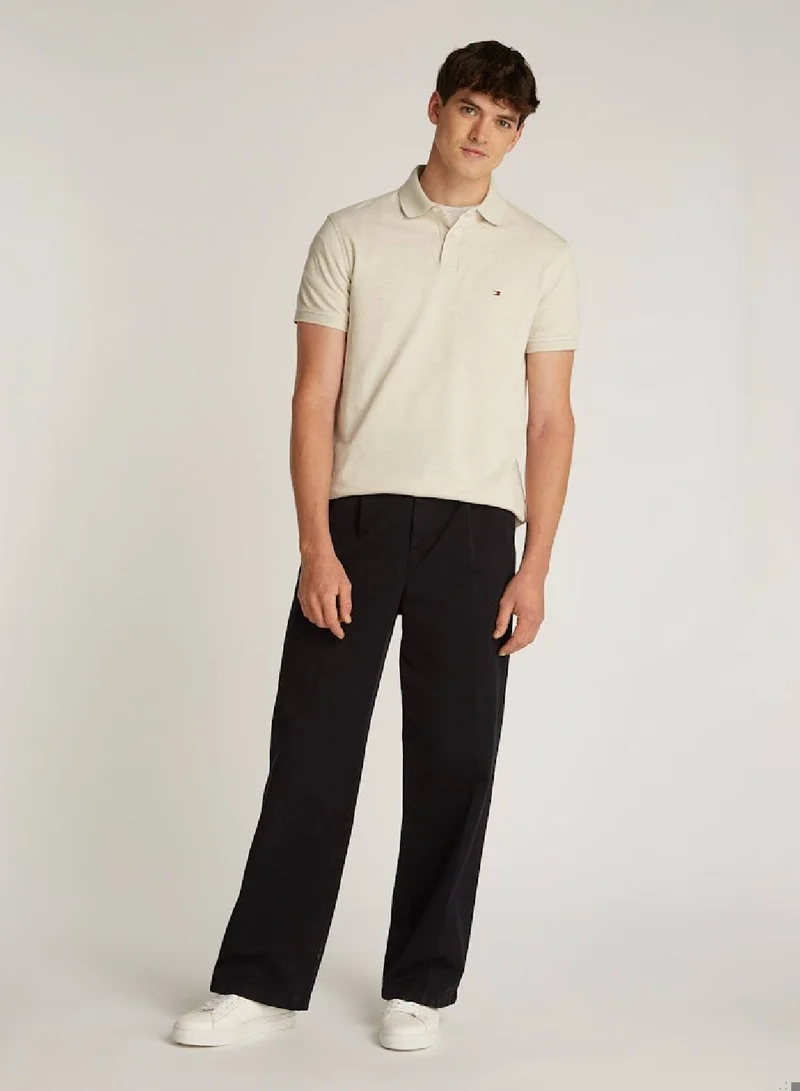 TOMMY HILFIGER Men's 1985 Collection Regular Fit Polo -  Stretch organic cotton, Beige