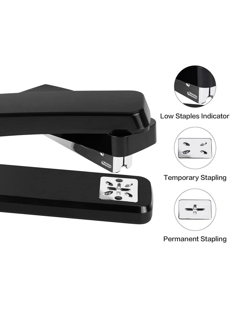 Generic Swing-Arm Swivel Stapler, 25 Sheet Capacity, 360 Degree Rotate Desktop Staplers for Booklet or Book Binding, Black  - Image 4