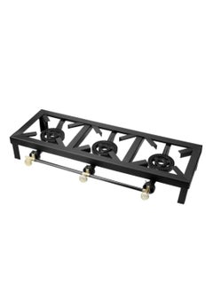 PAMCHAL Gas Stove Triple Countertop Burner Black  - Image 1