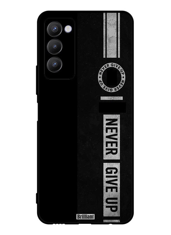 Brilliant Protective Case Cover For Tecno Camon 18 P Never Give Up Red Stripes  - Image 1