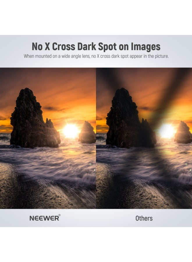 NEEWER/newer ND2-nd32 MRC Adjustable ND Filter Mirrorless Slr 37-82mm Lens Light Reduction Filter-Color:Newer 58mm ND2-ND32 MRC Adjustable ND Filter (hd & Large & Small Head)  - Image 3