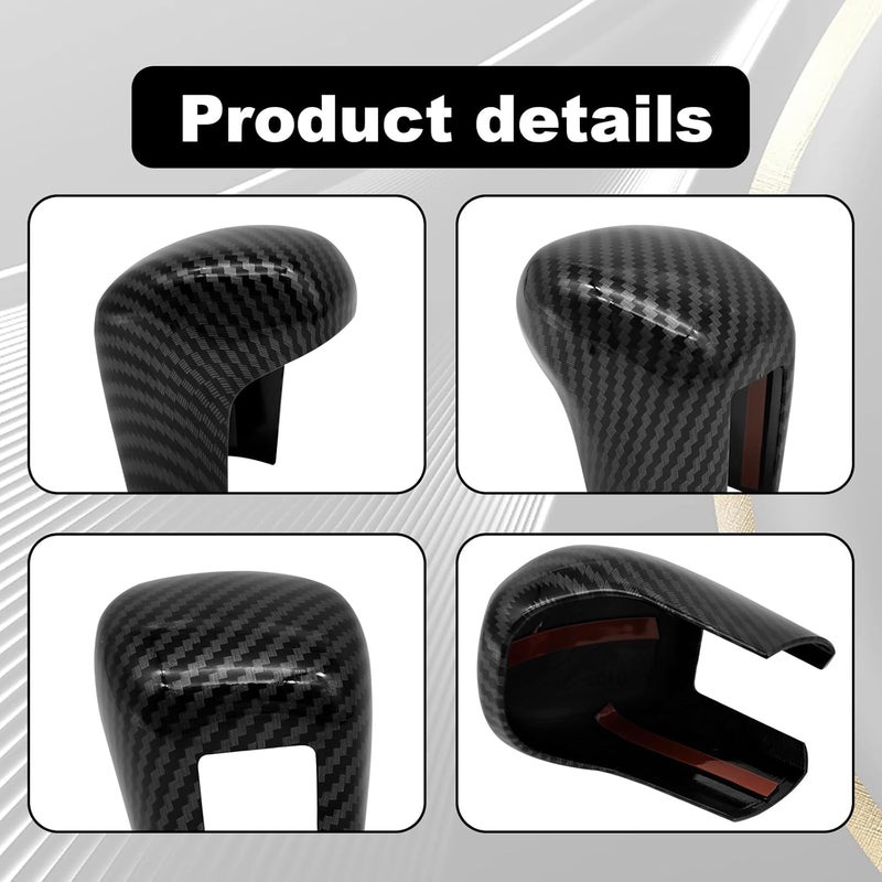 CmeRto Carbon Fiber Gear Shift Knob Cover for Honda Civic - Image 3