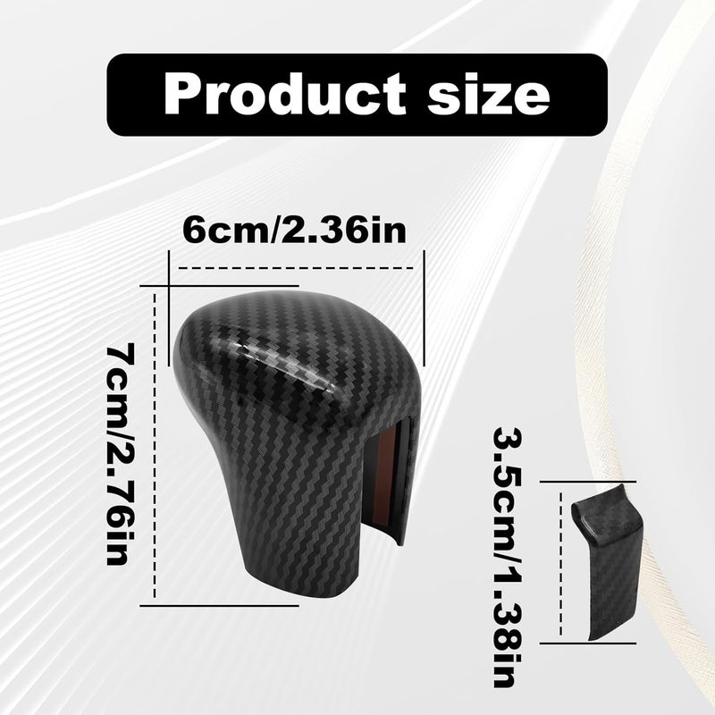 CmeRto Carbon Fiber Gear Shift Knob Cover for Honda Civic - Image 2