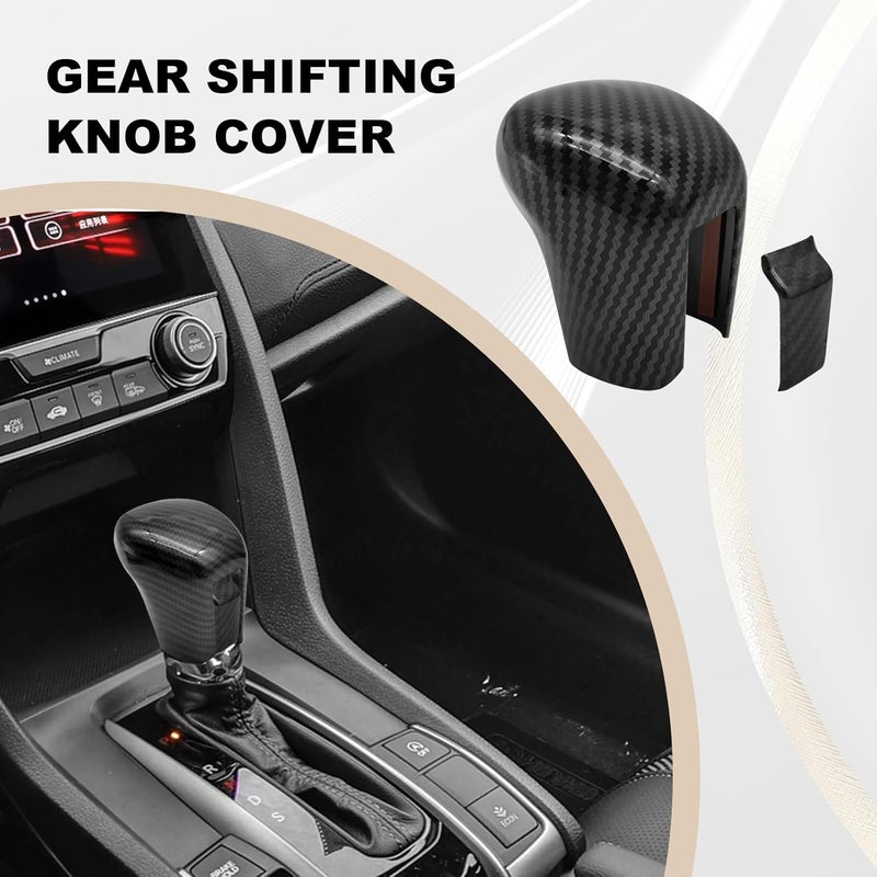CmeRto Carbon Fiber Gear Shift Knob Cover for Honda Civic - Image 5