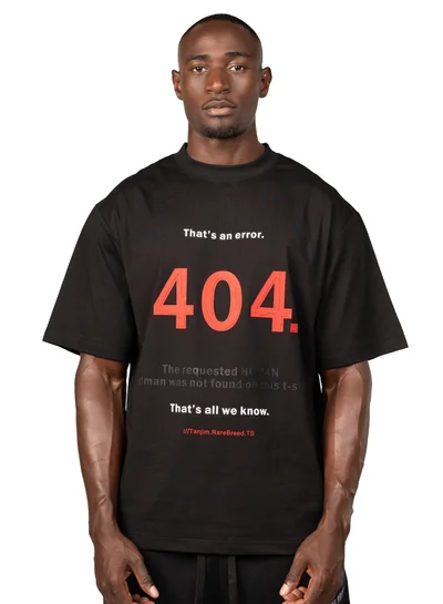 Tanjim Squad RARE 404 T-SHIRT - BLACK