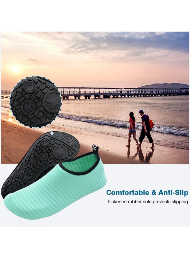 VUCATIN - Water Shoes for Men Women Quick-Dry Aqua Socks Slip-on Beach Shoes Swimming Shoes Barefoot Yoga Socks for Sport Beach Swim Surf Yoga Exercise (B) - Image 1