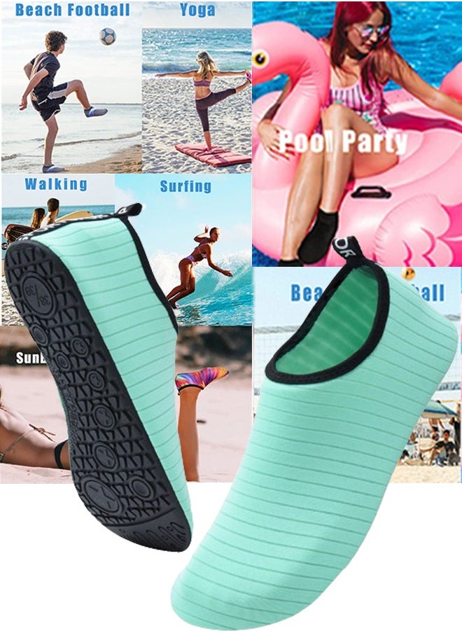 VUCATIN - Water Shoes for Men Women Quick-Dry Aqua Socks Slip-on Beach Shoes Swimming Shoes Barefoot Yoga Socks for Sport Beach Swim Surf Yoga Exercise (B) - Image 1
