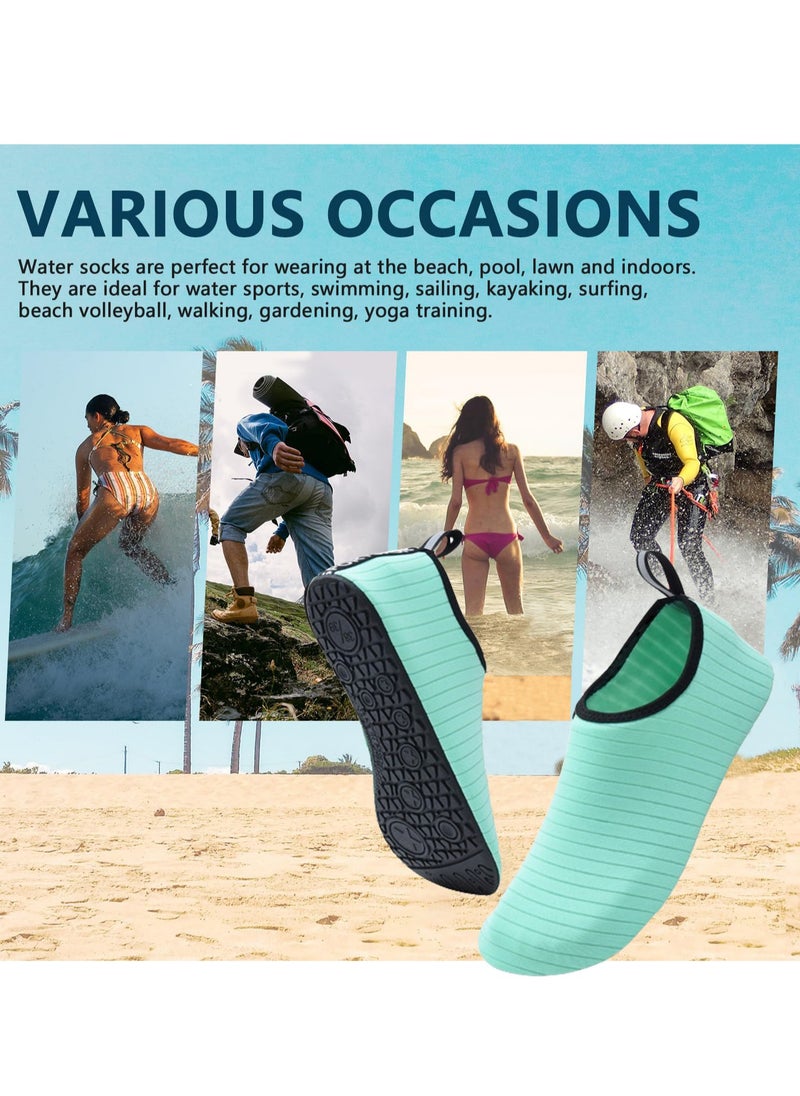 VUCATIN - Water Shoes for Men Women Quick-Dry Aqua Socks Slip-on Beach Shoes Swimming Shoes Barefoot Yoga Socks for Sport Beach Swim Surf Yoga Exercise (B) - Image 1