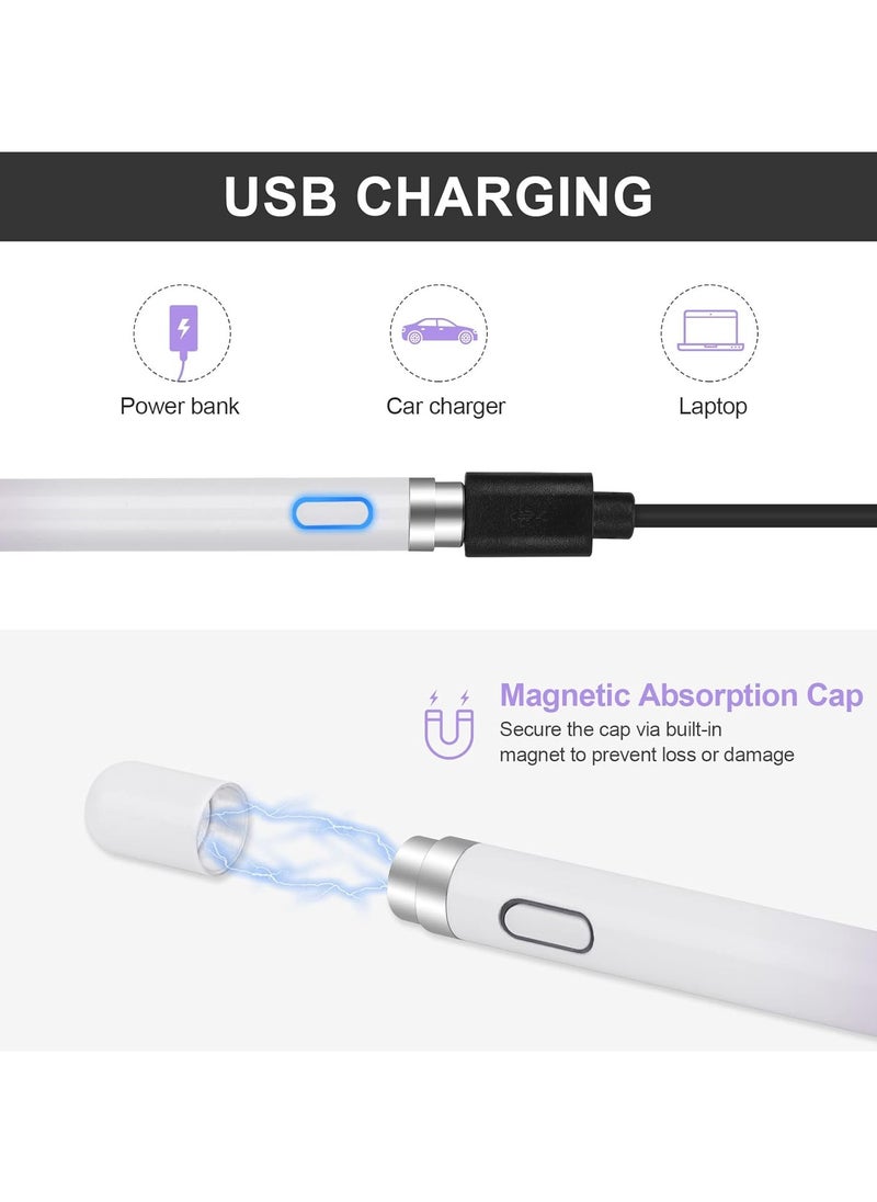 Bukela - Active Stylus Pens for Touch Screens, Active Pencil Smart Digital Pens Fine Point Stylist Pen Compatible with iPhone iPad,Samsung/Android Smart Phone&Tablet Writing Drawing - Image 1