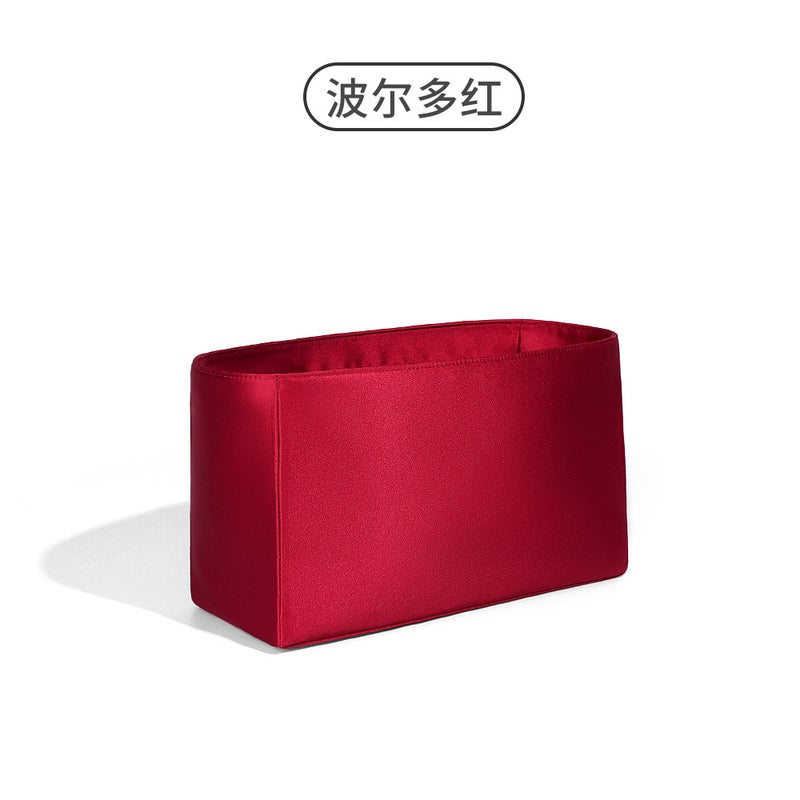 Chanai coco handle liner bag acetic acid satin storage bag protection liner bag support Bordeaux red