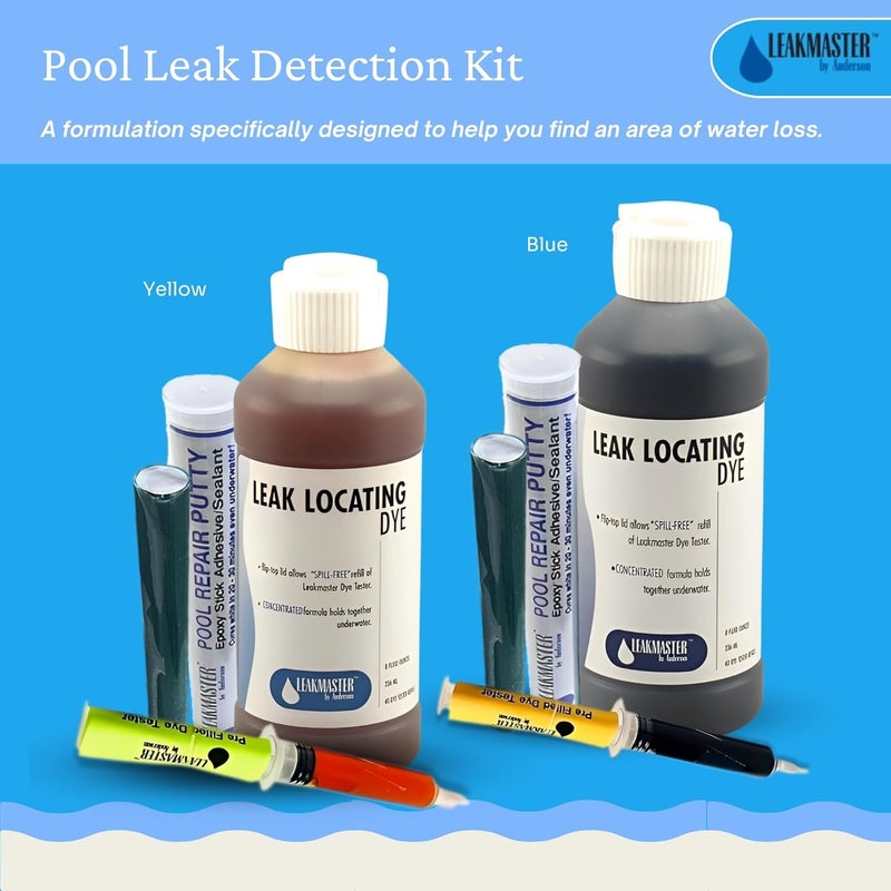 Goodscious Blue Dye Test Refill for Swimming Pool Leak Detection Kit - Reliable Spa/Party Pool Dye for Pool Leak Detection - Precise Pool Leak Detection Dye Kit for Leakmaster Anderson Manufacturing (8 oz) - Image 4