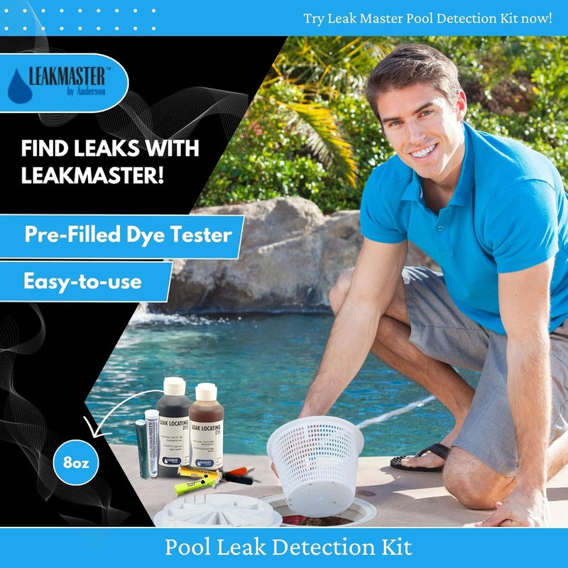 Goodscious Blue Dye Test Refill for Swimming Pool Leak Detection Kit - Reliable Spa/Party Pool Dye for Pool Leak Detection - Precise Pool Leak Detection Dye Kit for Leakmaster Anderson Manufacturing (8 oz) - Image 5