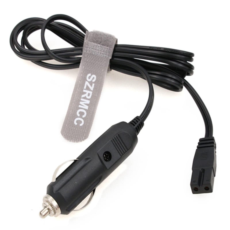 SZRMCC 12V DC Cigarette Lighter Cable 2 Pin Lead Cable Plug Car Cool Box Mini Fridge Replacement Extension Wire for Car Cooler Box Mini Fridge Wagan EL6214 (Straight,1.5M) - Image 5