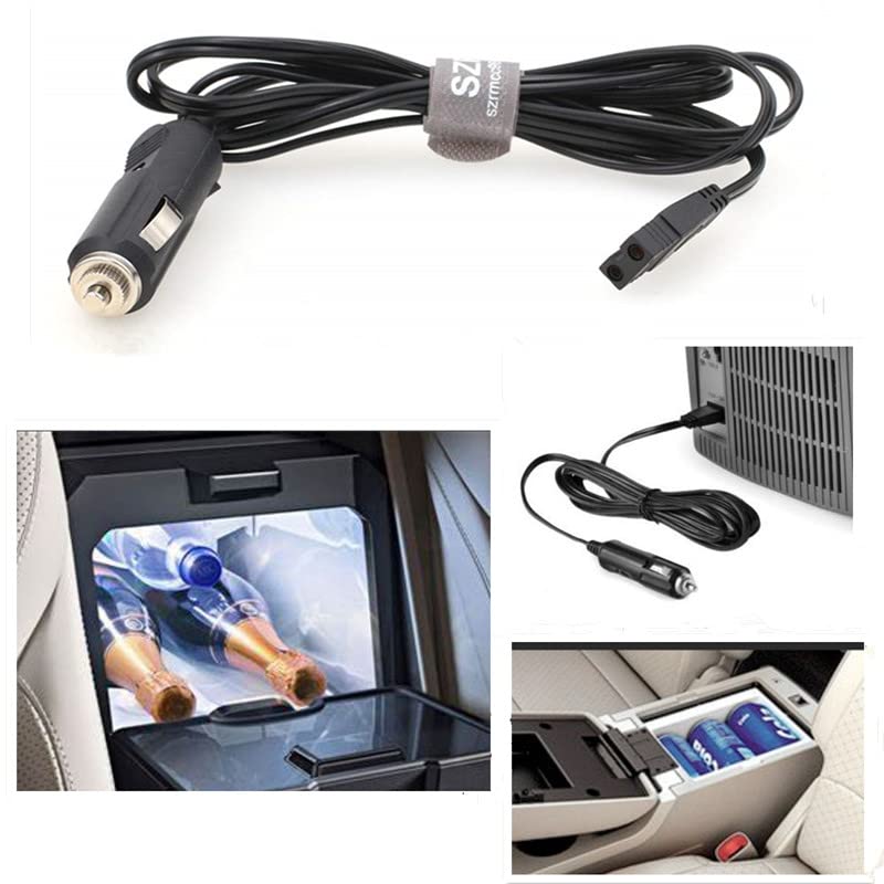 SZRMCC 12V DC Cigarette Lighter Cable 2 Pin Lead Cable Plug Car Cool Box Mini Fridge Replacement Extension Wire for Car Cooler Box Mini Fridge Wagan EL6214 (Straight,1.5M) - Image 4