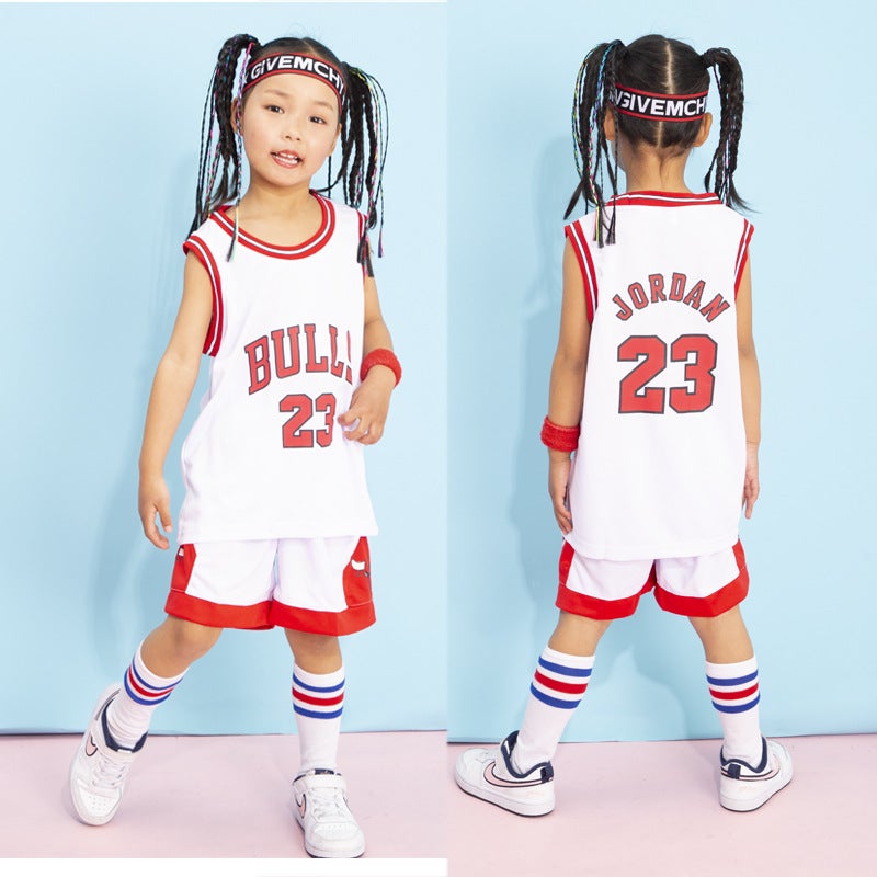 Sleeveless Jersey Jersey Kidsren'S Basketball Uniform Suit Toddler Sports Vest Kidsren'S Children'S Day Performance Uniform - Image 1