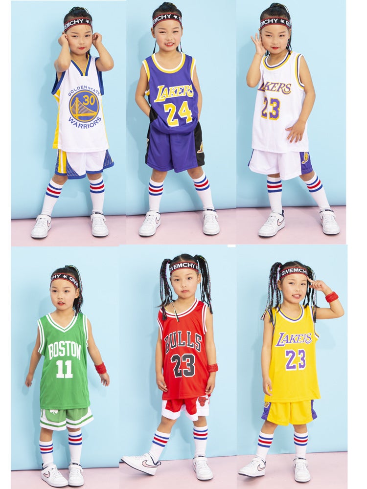 Sleeveless Jersey Jersey Kidsren'S Basketball Uniform Suit Toddler Sports Vest Kidsren'S Children'S Day Performance Uniform - Image 2