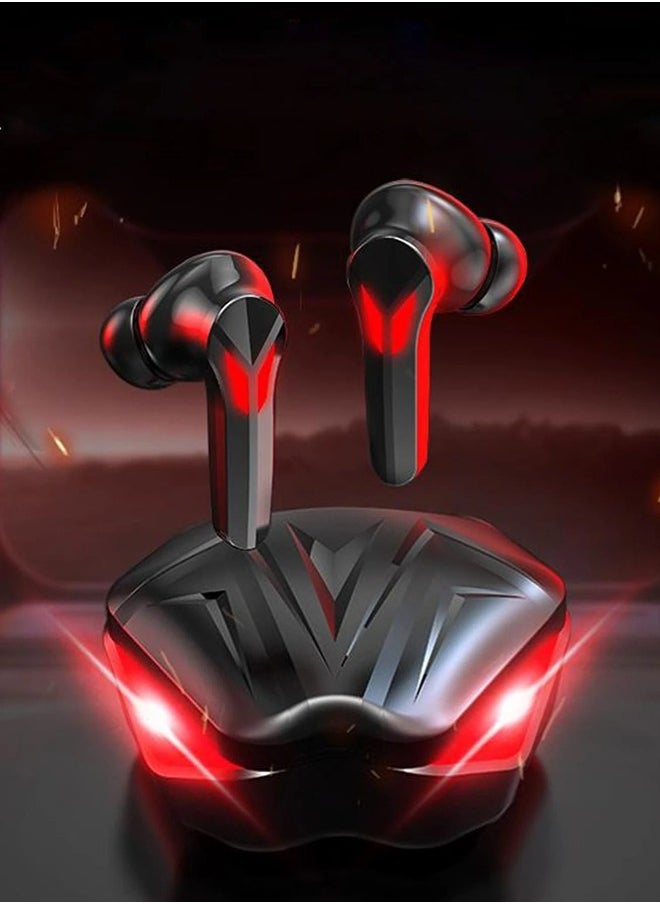 ShebSheb - Bluetooth Wireless Earphones Headphones with Wireless Charging Case,Wireless Bluetooth Headset with Digital Display Game Low Delay in Ear Light Effect Music/Game Mode Switching - Image 1