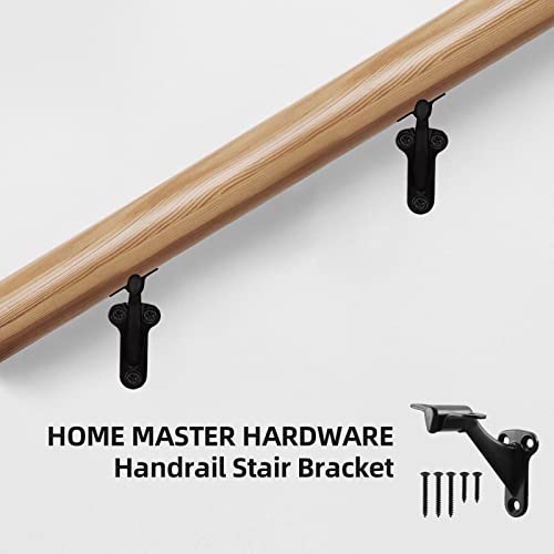 HOME MASTER HARDWARE Handrail Stair Brackets 3" Heavy Duty Support Hardware for Stairways, Home or Office Staircase Hand Rail Bracket with Screws, Oil Rubbed Bronze Finish 3 Pack - Image 2