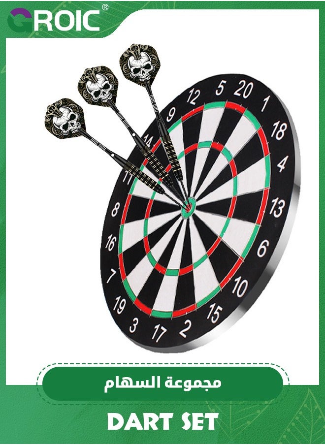 GROIC 3 Pack Dart Set,Darts Metal Tip Set,Steel Tip Darts with Dartboard,Dart Suit with Steel Needle Darts,Aluminum Shaft Metal Dart Set  - Image 5