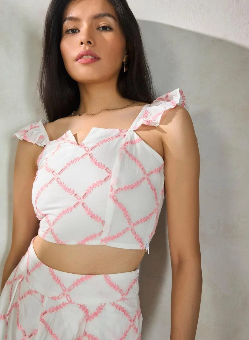 فيرجيو فيرجيو قطن 100% توب شيفلي متباين