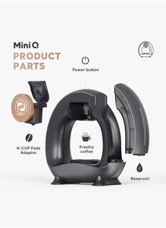 i cafilas Coffee Machines One-Touch Control Drip Coffee Maker for Ground Coffee Brewer Mini One Cup Coffee/Tea Maker  - Image 3