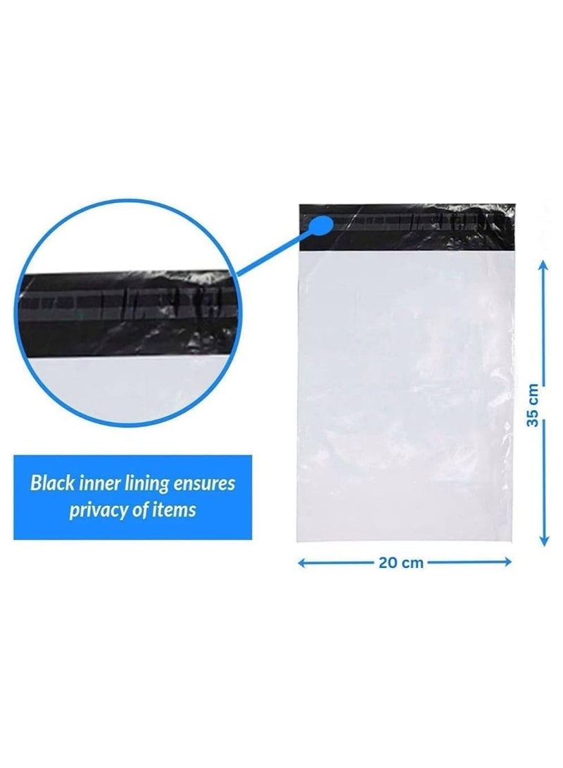 MARKQ [3000 حزمة] أكياس بولي بيضاء [20 × 35 سم] أظرف شحن ذاتية اللصق للتغليف والتوصيل، مثالية لإرسال الطرود والملابس - Image 3