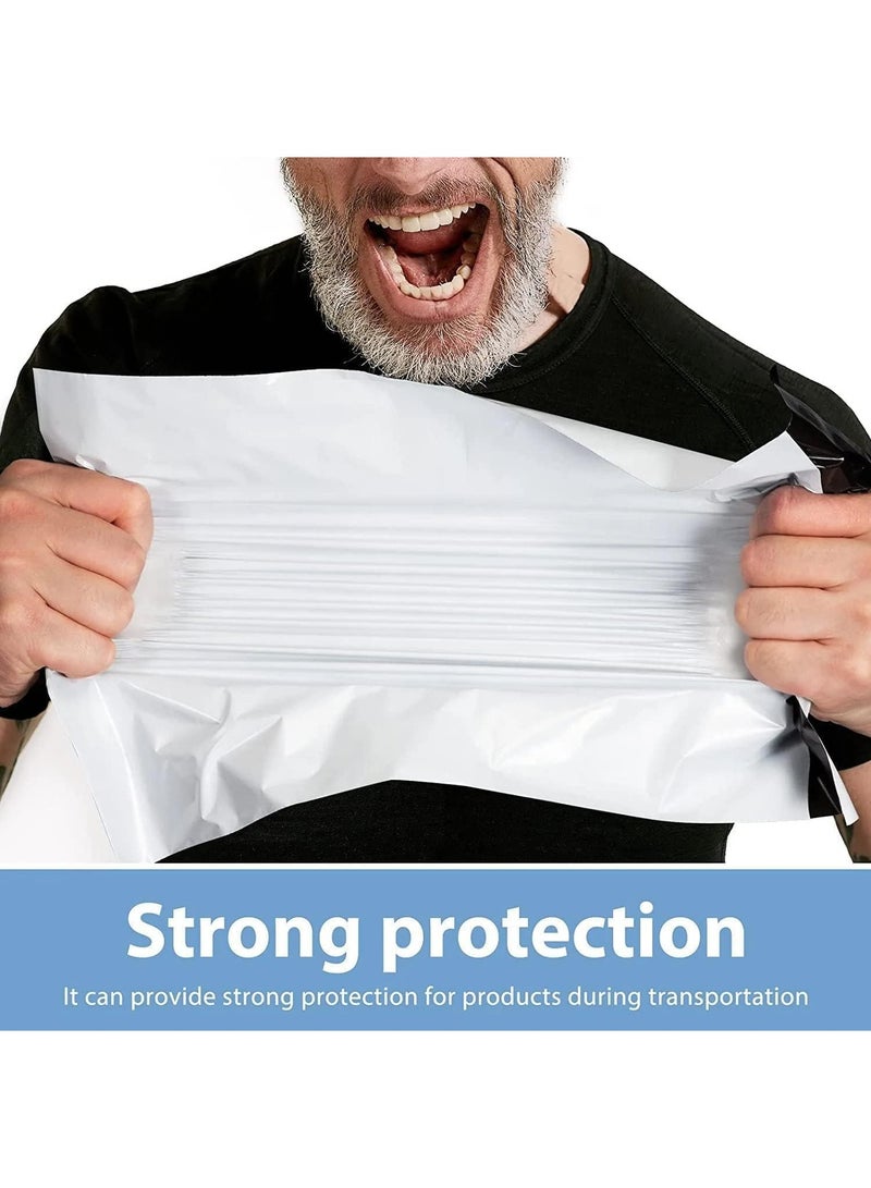 MARKQ [3000 حزمة] أكياس بولي بيضاء [20 × 35 سم] أظرف شحن ذاتية اللصق للتغليف والتوصيل، مثالية لإرسال الطرود والملابس - Image 5
