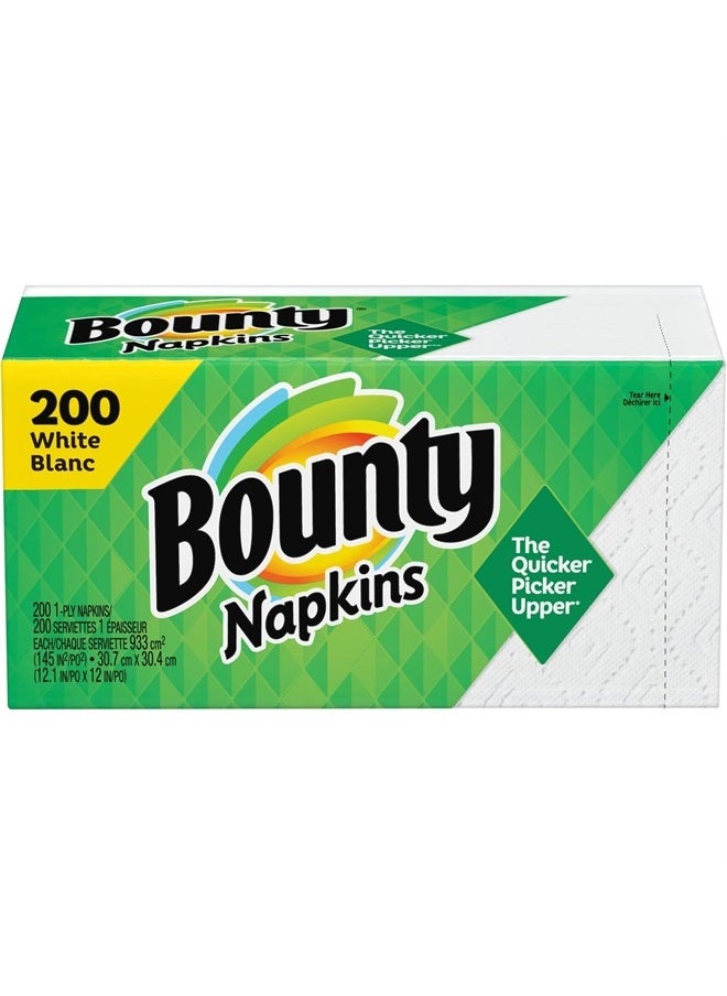 Bounty - Paper Napkins, White or Printed, 200 Count, Pack of 2 - Image 1