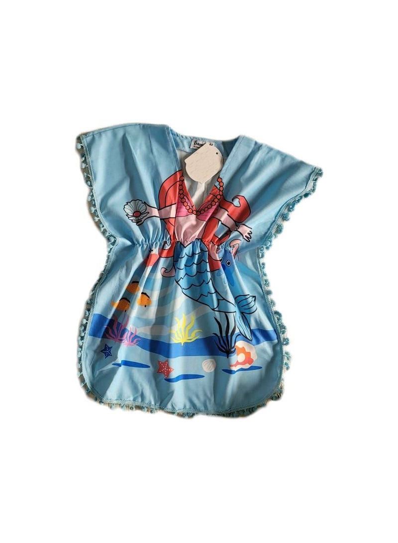 كاش مايوه بناتي ازرق فاتح